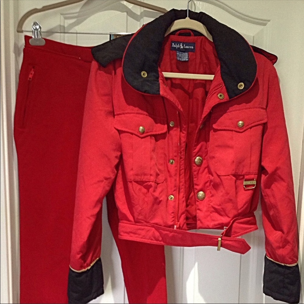 Ralph Lauren Red Ski Jacket w/ free pants